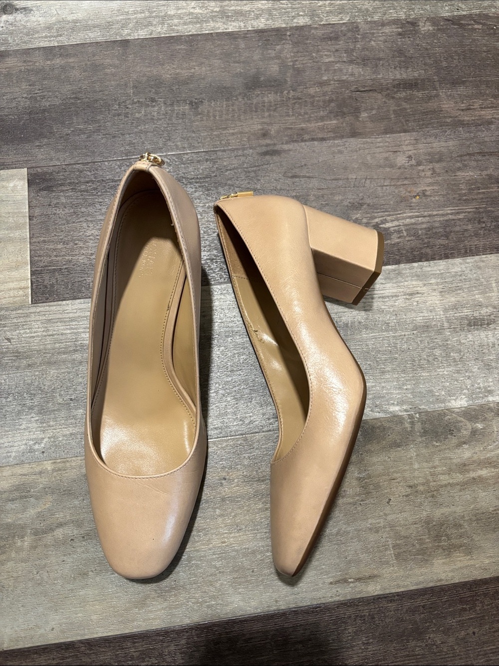 Michael Kors Heels Size 10 B Block Heels with padlock detail